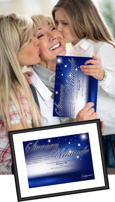 elterngeschenk Sterntaufe als Elterngeschenk